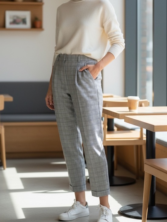 Lauren Ralph Lauren Pants - Lauren Ralph Lauren Vintage Women’s Glen Plaid Pleated Career Cuffed Slacks 8